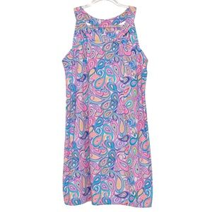 LULU B Dress Colorful Paisley Strappy Back Womens Medium UPF50+ Cooling Fabric